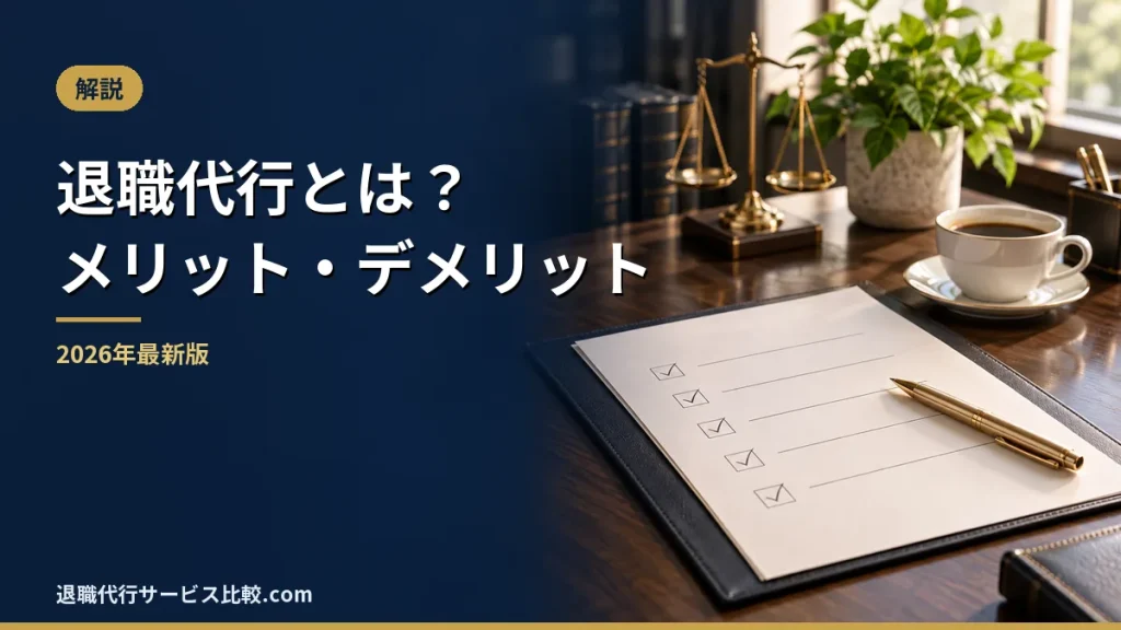 【2026年最新】退職代行サービスとは？メリット・デメリットや依頼の流れなど使う前に知っておきたいこと