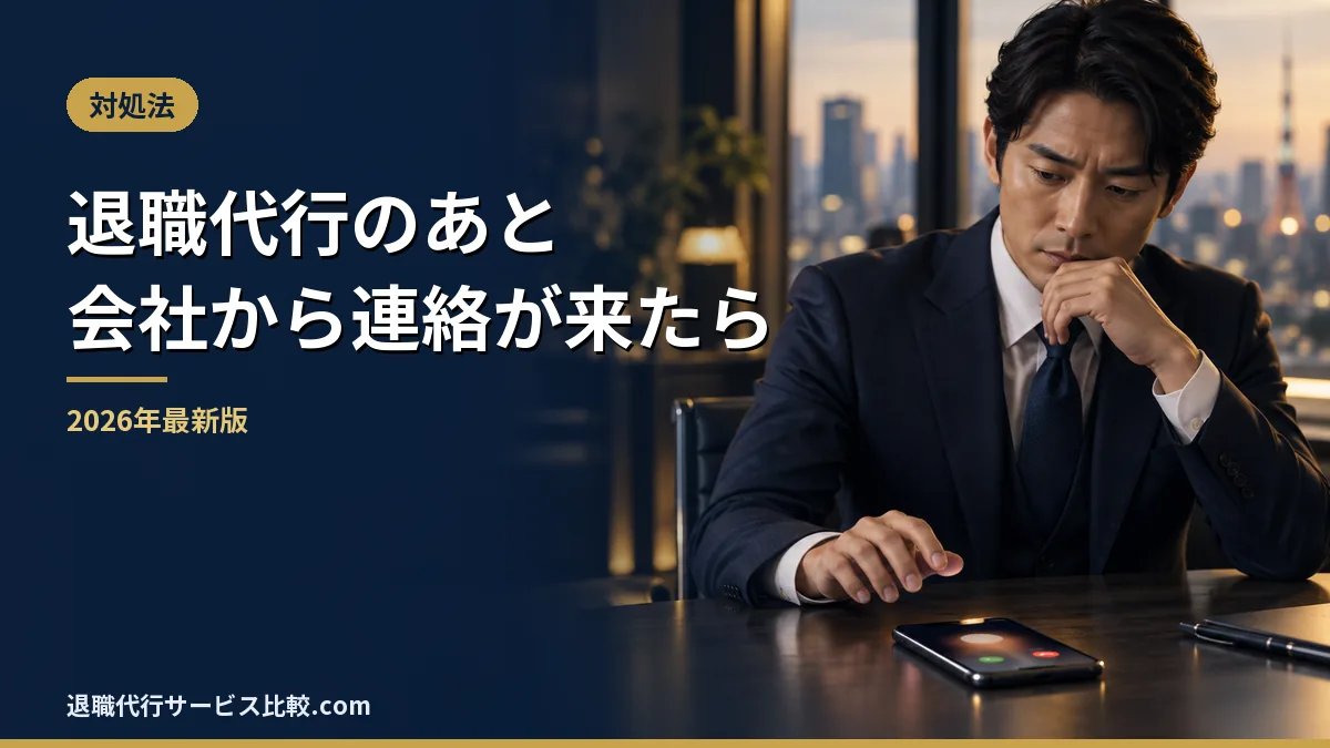 【2026年】退職代行のあと会社から電話・連絡が来たらどうする?対処法